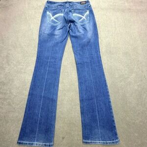 Wired Heart Womens Bootcut Jeans Size 30 Medium Wash Blue Denim Stretch RN139056
